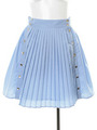 ブロードプリーツスカート/サックスブルー