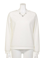 ラグランプルオーバー/ホワイト