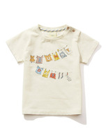 ランドリープリントbabyTシャツ/OWHT