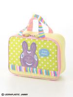 ロディおむつバッグ(フェイス)/パープル×ライトグリーン