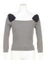 BOW WRAP SHOULD/グレー