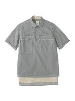 WIM NEELS コラボストライプワークシャツ/ネイビー(393)