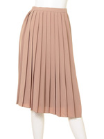 【MODE】ラッププリーツミディSK/ベージュ