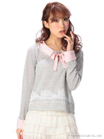 【Penderie】フェイクレイヤードプルオーバー/グレー