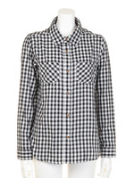 ギンガムチェックシャツ/ブラック