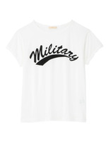 クルーネックプリントTシャツ/ブラック(019)