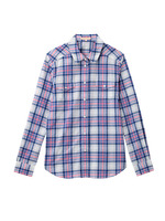 コットンチェックシャツ/パープル系(281)