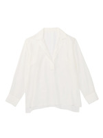 シルクレーヨンデシン シャツブラウス/ホワイト(001)