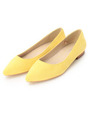 スエード調カラーフラットシューズ/イエロー(032)