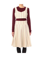 ストライプビスチェ&ミディースカートセットアップ/ネイビー(393)