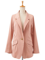 セミロングジャケット/ピンク