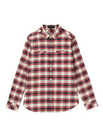 チェック柄ネルシャツ/ワインレッド(463)