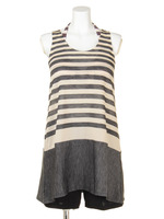 【NATURAL BEAUTY】ニットボーダー４点セット/グレー