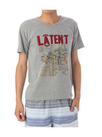 フロッキーロゴ&シティープリントTシャツ/グレー系(012)