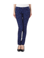 フロッキー総柄スキニーパンツ/ブルー系(492)