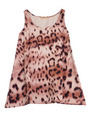 Back heart tank tunic/leopard