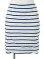 【BED＆BREAKFAST】Gauze Stripe Mini Skirt/WHITEmix