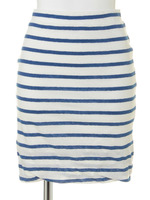 【BED＆BREAKFAST】Gauze Stripe Mini Skirt/WHITEmix