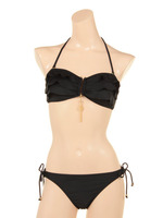 【Dieu Diable】無地フリルバンドゥビキニ/ブラック