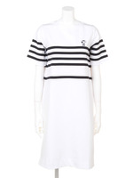 【PEANUTS×ROSE BUD】SNOOPY STRIPE DRESS/WHT/BK