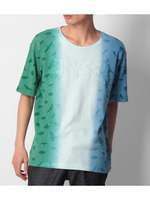 グラデーション染めクルーネックTシャツ/ホワイト(501)