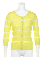 シアーボーダーブークレ7分袖C/D/グリーン