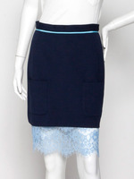 スカラップレイヤードスカート/ネイビー