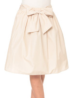 ミディ丈フレアースカート/ベージュ