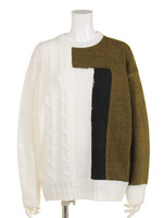 MIXBLOCKknitTOP/マスタード