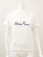 ガーゼ裏毛ロゴパーカーT/GY