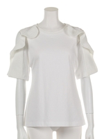 フリルスリーブプルオーバー/WHT