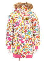 モフモフ ロング ブルゾン/柄WHT