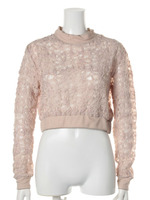 MT 総レース ロングティーシャツ/ピンク