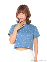No．CROPPEDTシャツ/ブルー