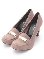 【AM】ゴーツドプレートパンプス/ベージュ