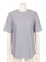 【BED&BREAKFAST】DOBBY STRETCH SCALA STRIPE Top/WHITEmix