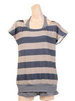 【NATURAL BEAUTY】ビックボーダー４点セット/ブラウン