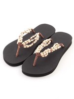 【PLV】RICE WOOD SANDAL/WHITE/BLACK