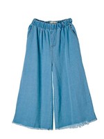 デニムガウチョパンツ/サックス