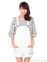 VOLCOMデニムサロペット/White