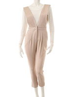 【CEDNIE】ハイウエストオールインワン/ベージュ