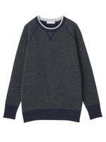 スウェット風ラメニット/ネイビー(093)