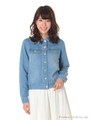裏毛デニムGジャン　3/ブルー