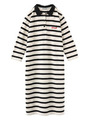 STRIPE RUGGER SHIRT DRESS/WHITE