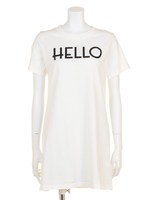 TALK S/S TEE DRESS/WHITE