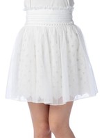 【LIZ LISA】ハートチュールスカート/ホワイト