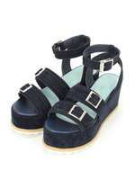 【カタログ掲載商品】ハイソールダブルベルトサンダル/ネイビー