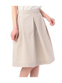 タックデザインフレアスカート/ライトベージュ(051)