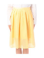 チェックシフォンフレアスカート/レモンイエロー(231)