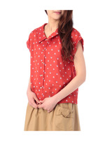 マリンテイスト柄ボックスシャツ/レッド(162)